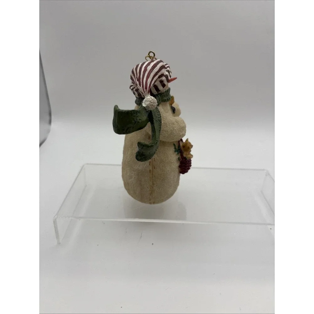 Vtg~RAZ Imports~Deb Strain~Winter Christmas Snowman with Kittens‎ Cats Ornament